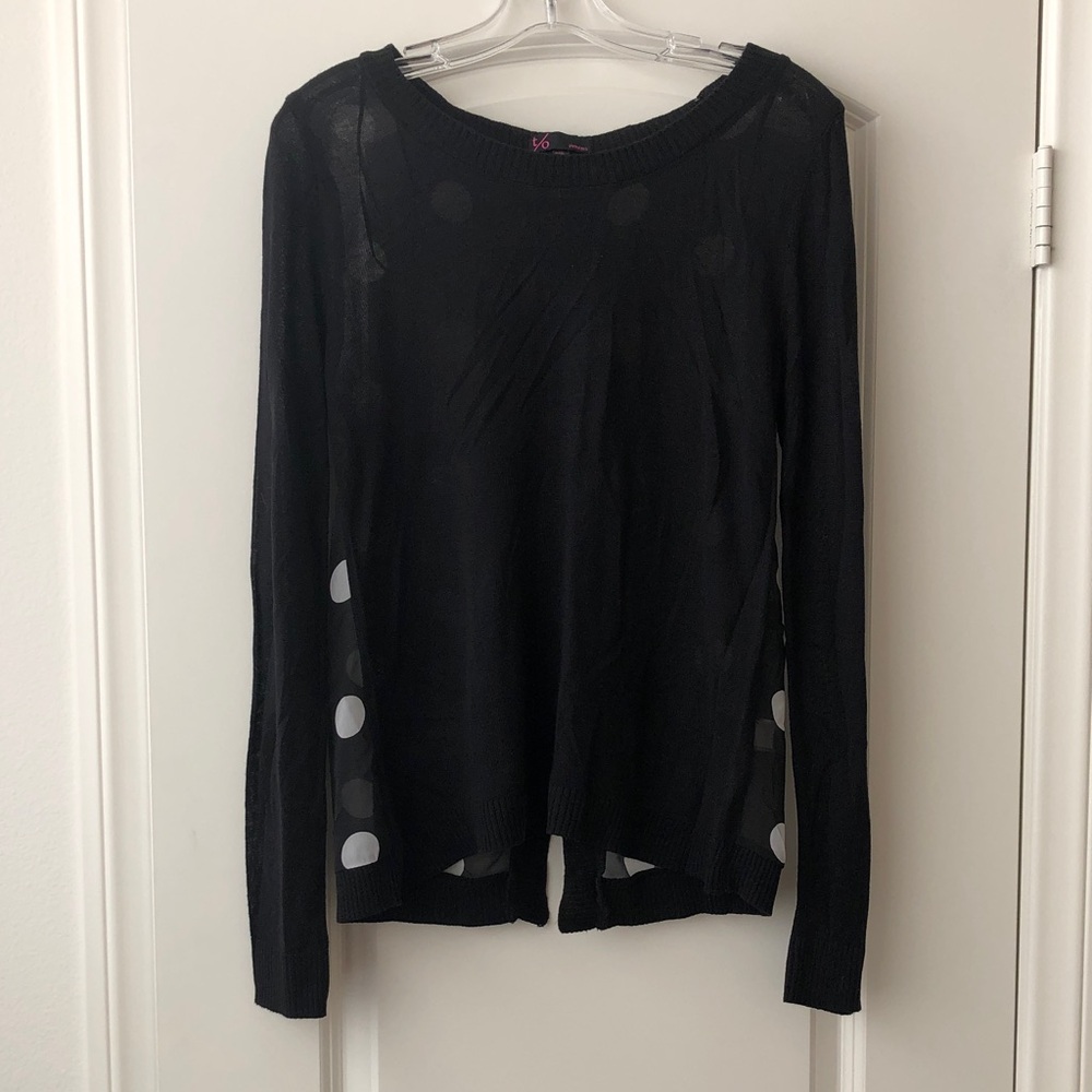 t/o Black Lightweight Long-Sleeve Crew Sweater